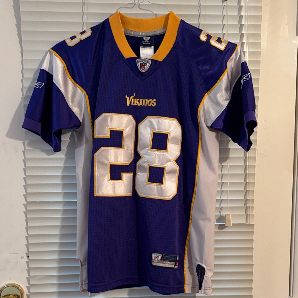 NFL Reebok On Field Adiran Peterson Stitched Jersey Youth Medium